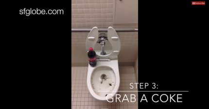 用可樂清潔馬桶