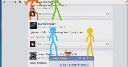 插畫家畫的火柴人開始攻擊他